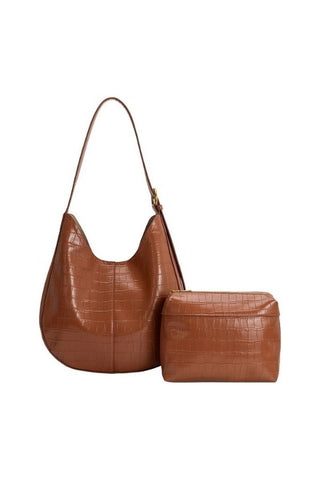 Stefanie Recycled Vegan Leather Tote - Camel