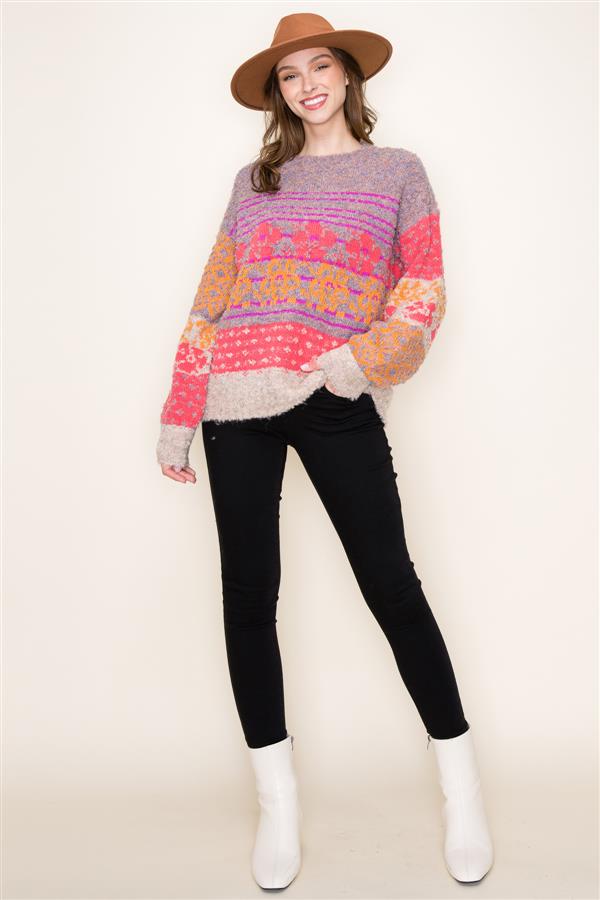Mimi Boucle Crew Neck Sweater