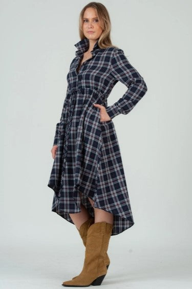 Wren Plaid Collared Dress