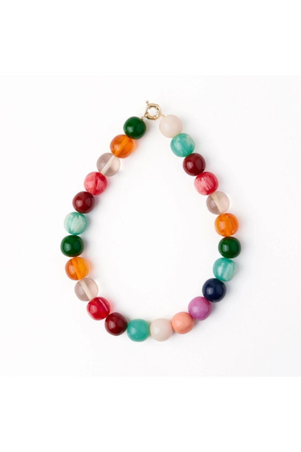Iris Large Resin Bead Necklace - Multi