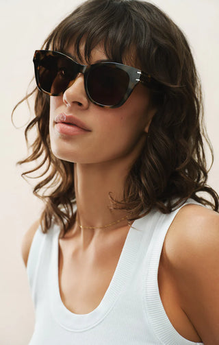 [Z Supply] Front Row Sunnies - Brown Tortoise-Brown
