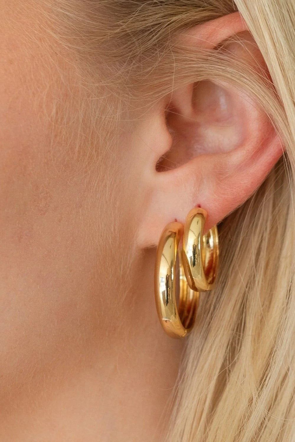 Small to Bold Huggies, Set of 3 - Gold