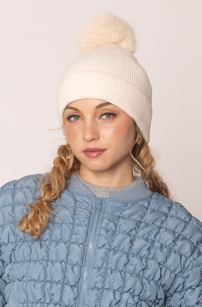 Earflap Beanie - Ivory