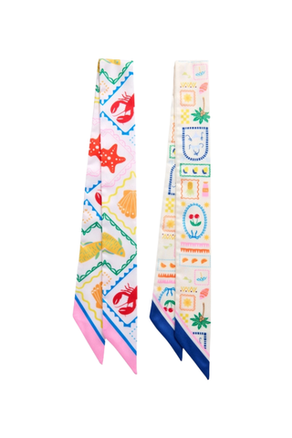 Tropical Lobster/Seaside Scarves - Set of 2