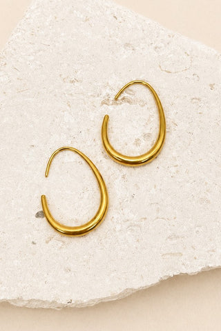 18K Gold-Dipped Waterproof Hoops - Gold