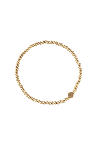Mini Metal Stacking Bracelet - Ball Beads Gold
