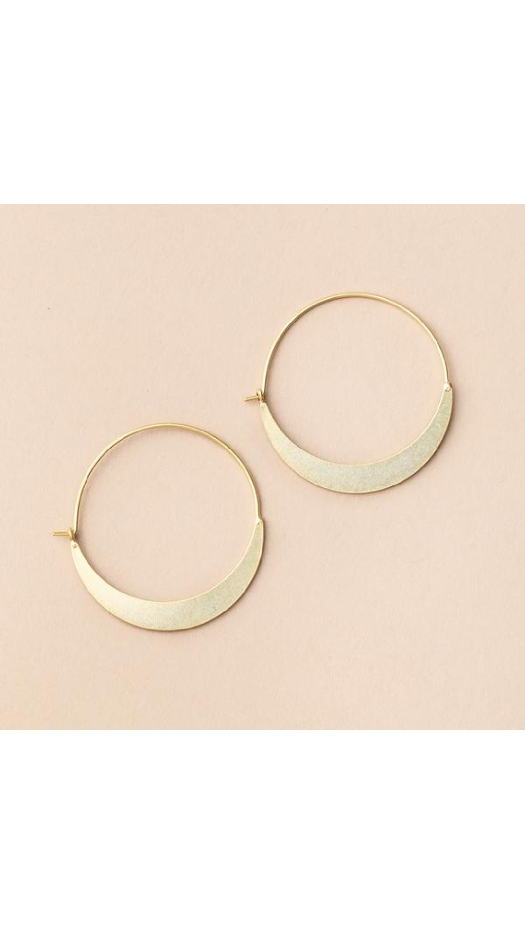 Refined Earrings Collection - Crescent/G Vermeil Hoops