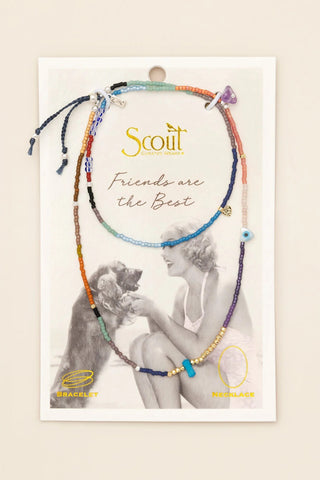 Mixed Media Wrap Bracelet/Necklace - Protection/Amethyst/Gold/Silver