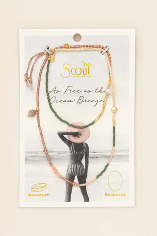 Mixed Media Wrap Bracelet/Necklace - Healing/Tourmaline/Gold