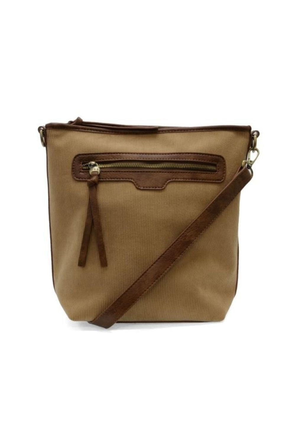 Corduroy Silas Bucket Crossbody - Camel