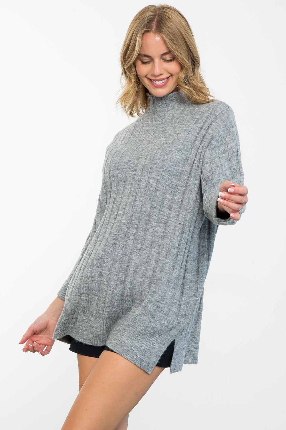 Lina Long Ribbed Sweater