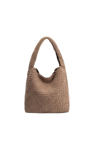 Johanna Suede Vegan Leather Shoulder Bag - Clay
