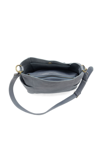 Kayleigh Side Pocket Bucket Bag - New Dusty Blue