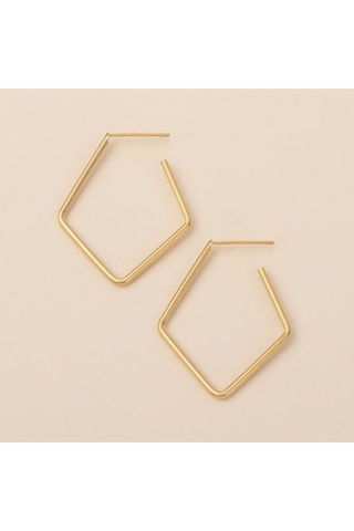 Refined Earring Collection - Orion Diamond Hoop/Gold