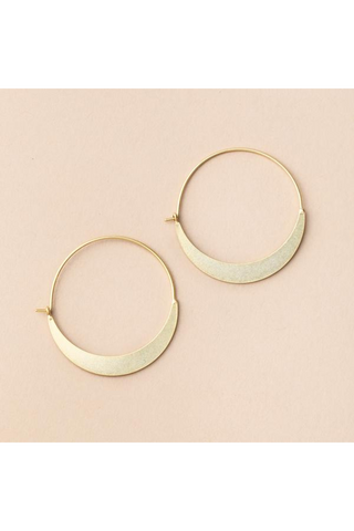 Refined Earring Collection - Crescent Hoop/Gold