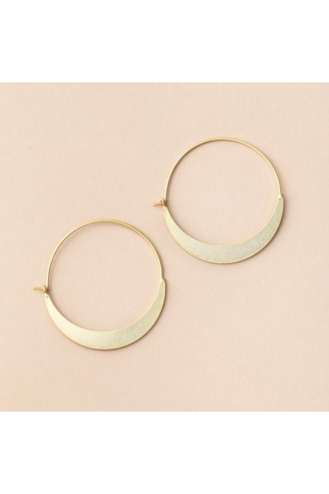 Refined Earring Collection - Crescent Hoop/Gold Vermeil