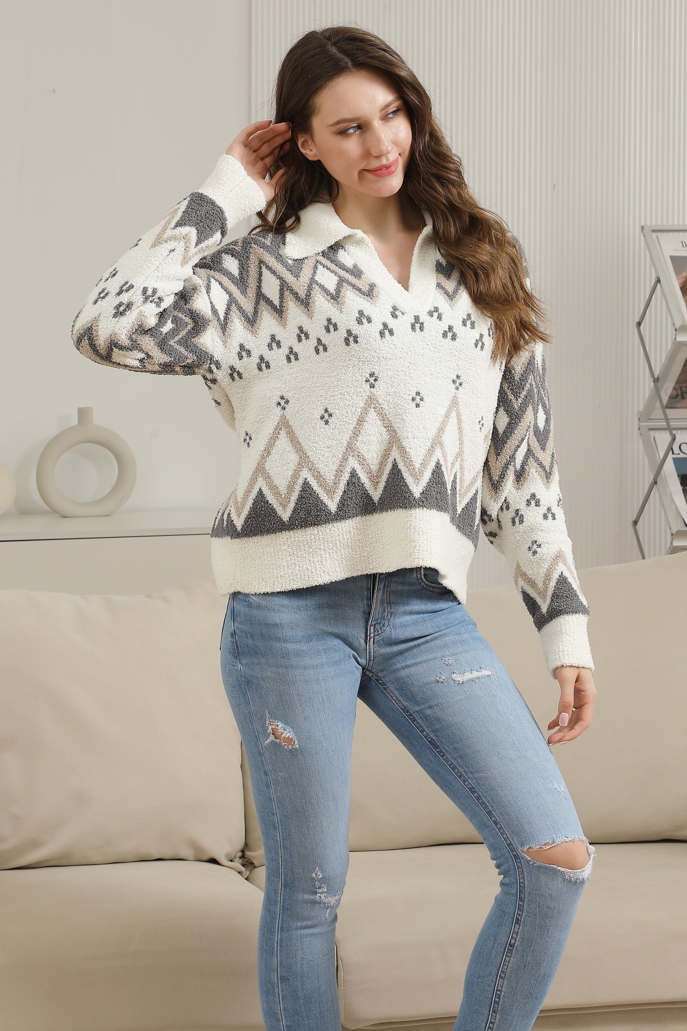 Fairisle Collared Sweater