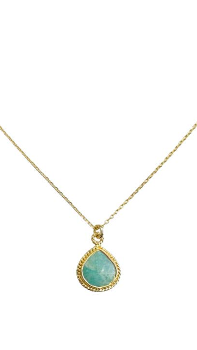 Amazonite Drop Necklace