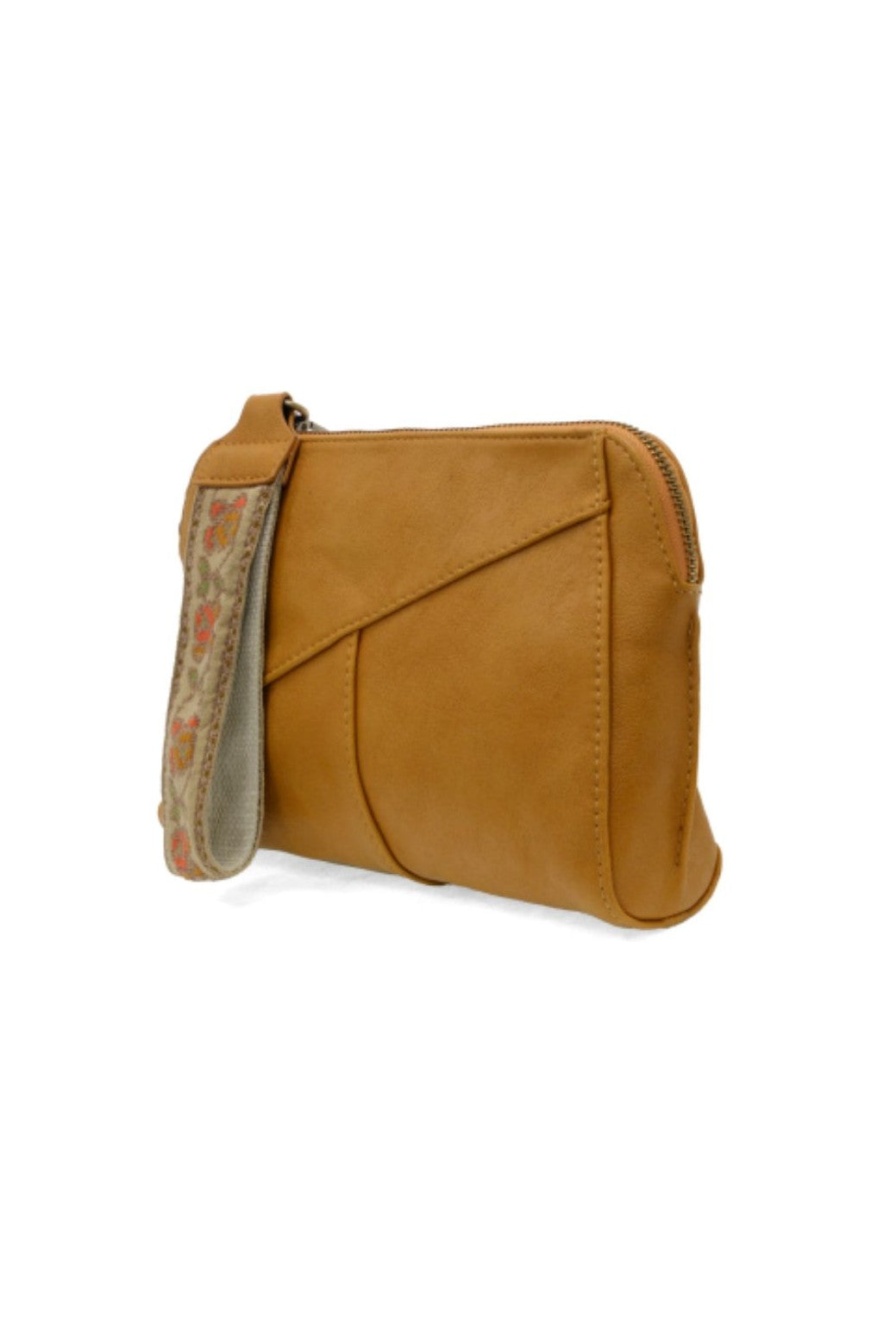 Gigi Crossbody with Woven Wrist Strap - Mustard