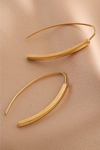 18k Gold Pvd Plated Stainless Steel Threader Earrings - Gold
