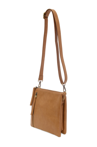 Dawn Multi Pocket Crossbody - Mid Tan