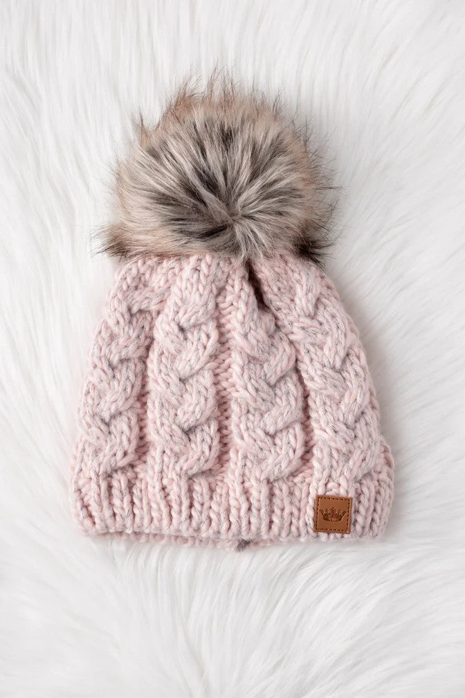 Claire Cable Knit Pom Hat