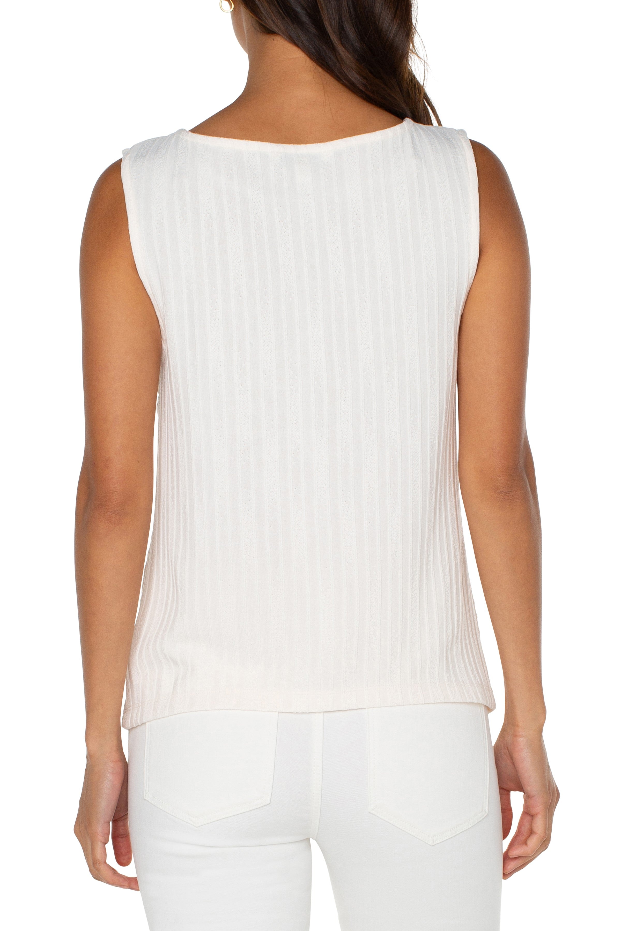 [Liverpool] Sleeveless Boat Neck Top