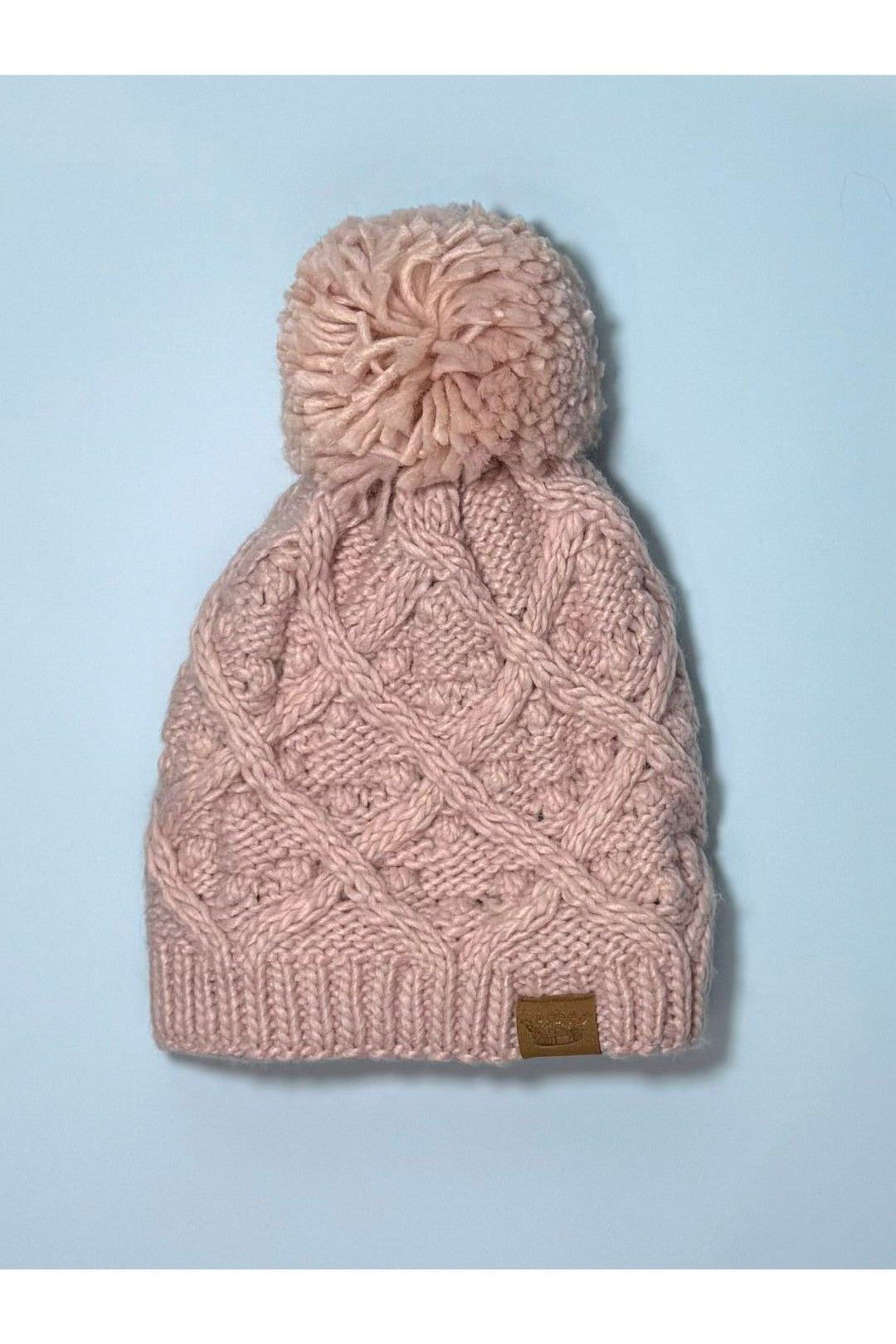 Knit Pom Hat - Blush