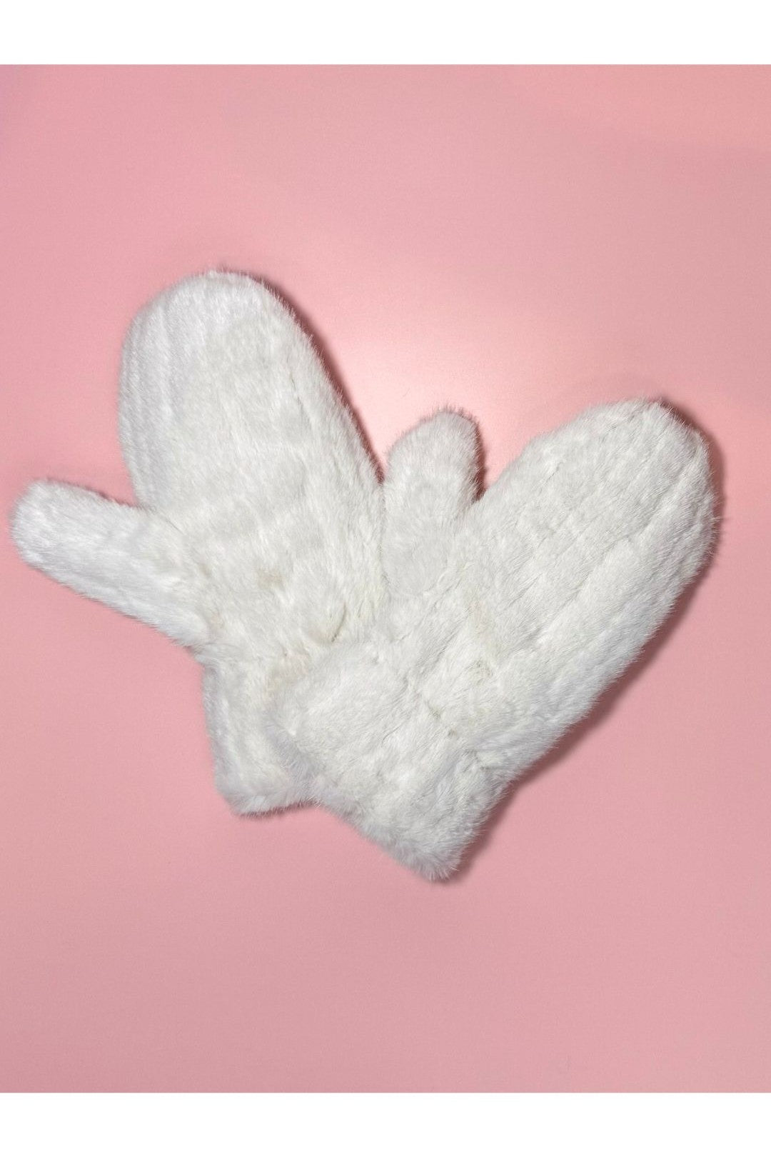 Seamed Faux Fur Winter Mittens