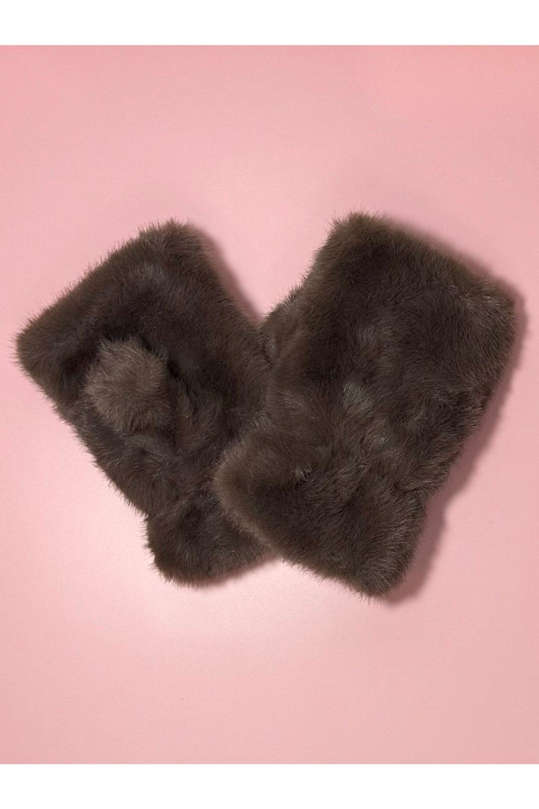 Faux Fur Fingerless Gloves