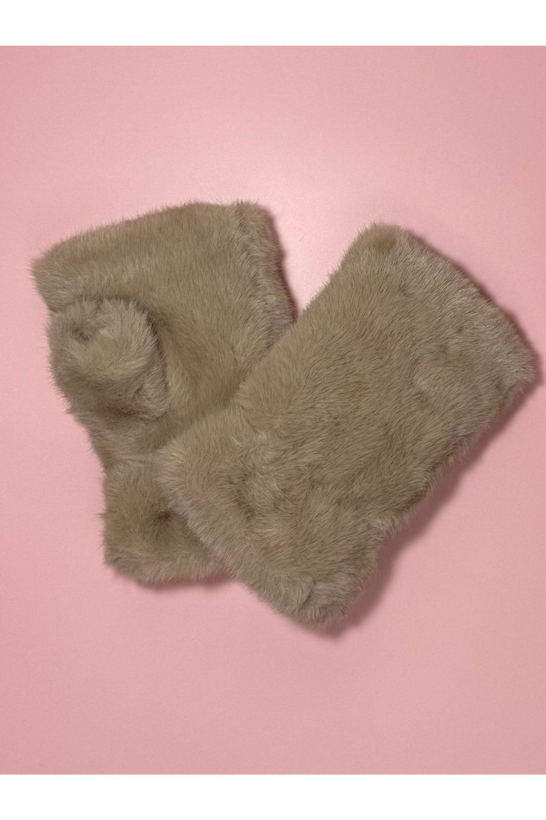 Faux Fur Fingerless Gloves