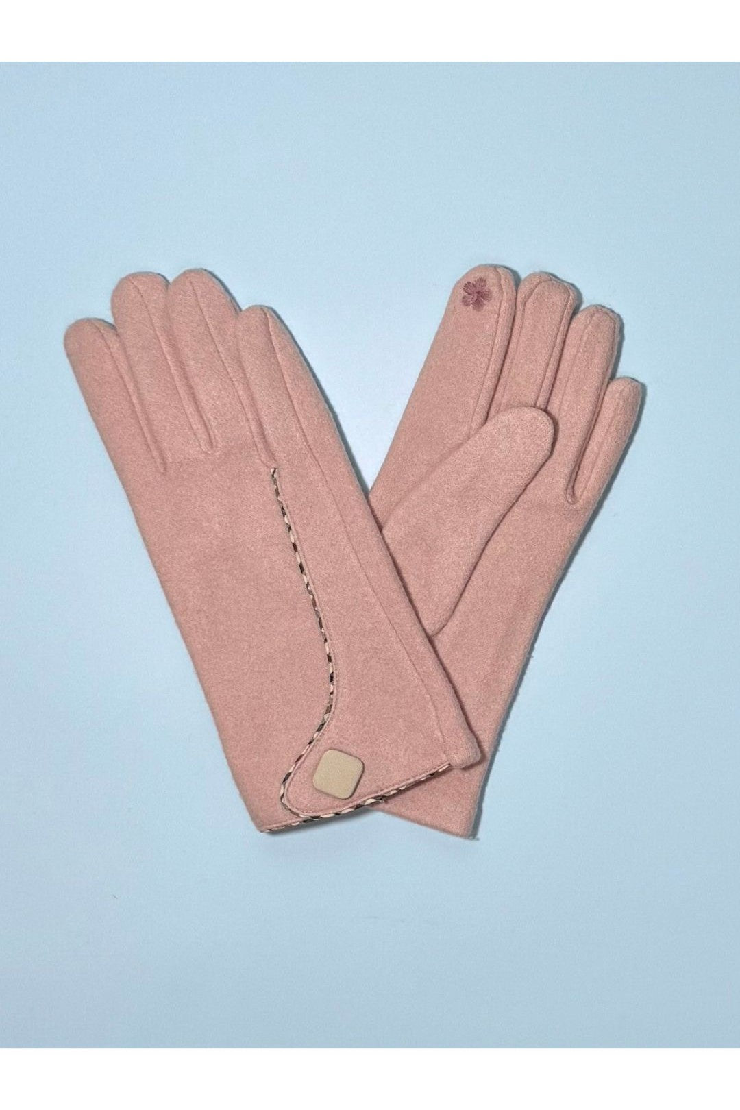 Contrast Stitch Smart Touch Gloves