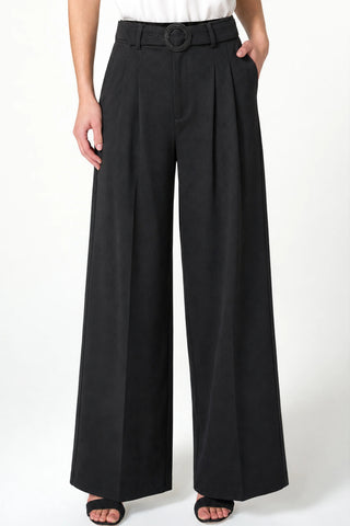 [Liverpool] Belle High Rise Belted Wide Leg Trousers, 31" Inseam