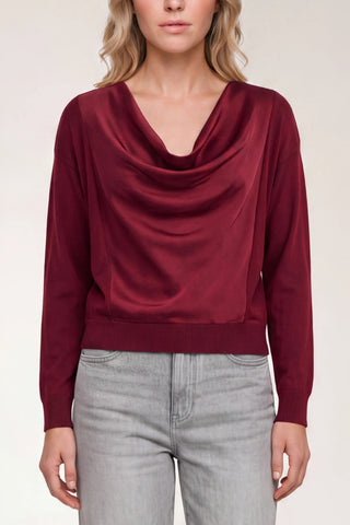 [Liverpool] Danice Drape Neck Hybrid Sweater