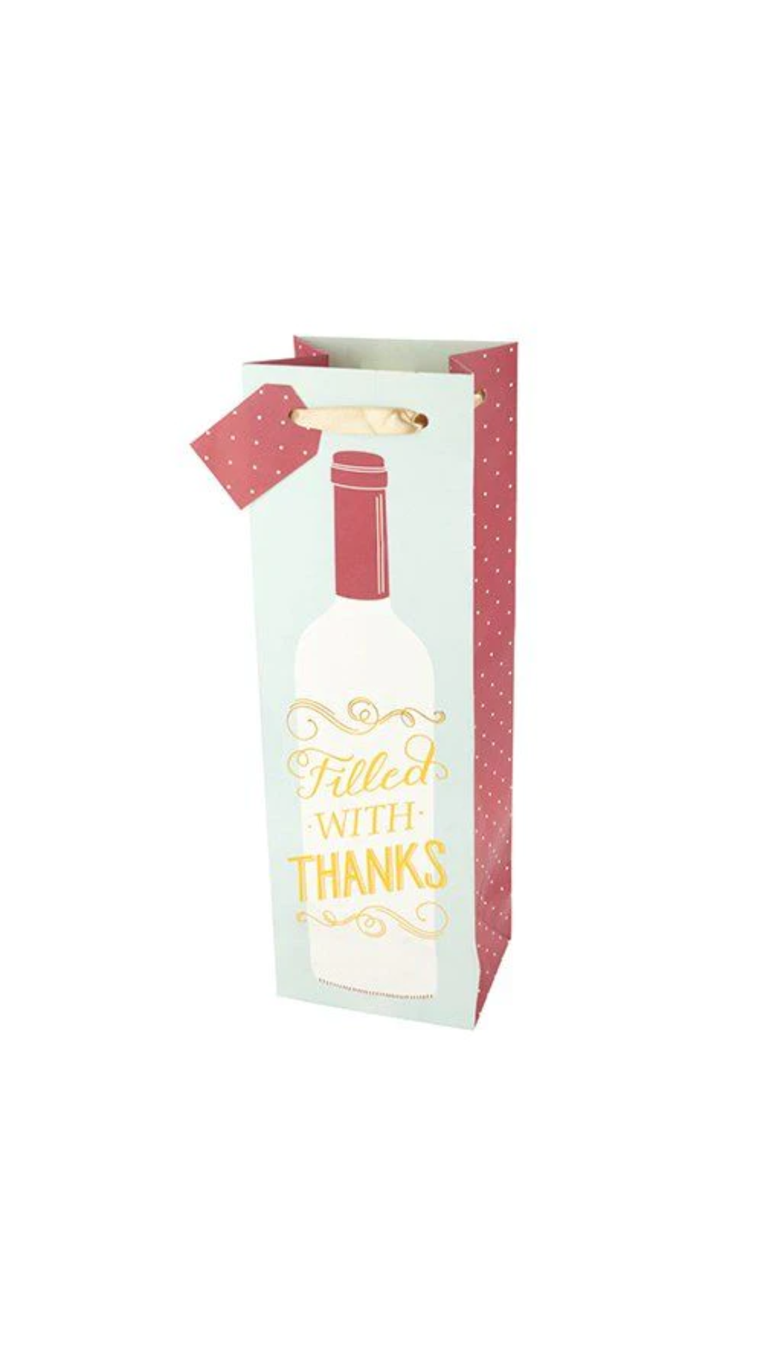 Filled with Thanks Wine Bag